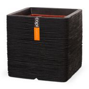 Capi Europe - Pot vierkant Rib NL 50x50x50 zwart - afbeelding 1