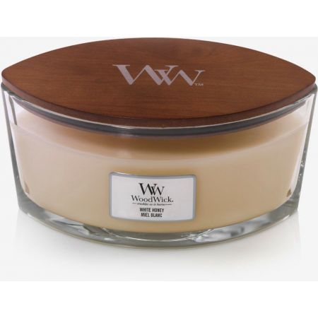 WoodWick White Honey Ellipse Candle