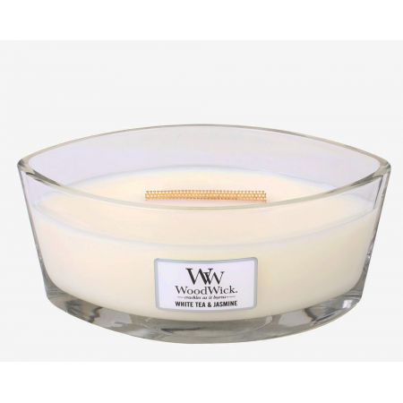 WoodWick White Tea & Jasmine Ellipse Candle - afbeelding 1