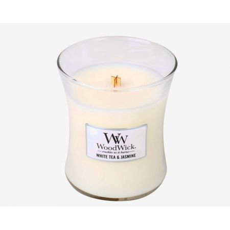 WoodWick White Tea & Jasmine Medium Candle - afbeelding 1