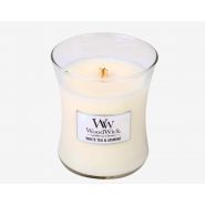 WoodWick White Tea & Jasmine Medium Candle - afbeelding 1