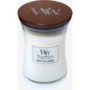 WoodWick White Tea & Jasmine Medium Candle - afbeelding 2