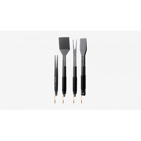 Boretti barbecue Gereedschapset (tang, spatel, vork, pincet)