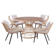 Royal Seasons COCOON Dining set 4p Naturel - afbeelding 1