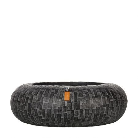 Schaal rond Stone I 35x10 zwart