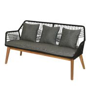 Seville Loungebank 72x152x80 cm zwart - afbeelding 1