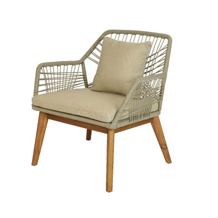 Seville Loungechair 72x74x80 cm beige - afbeelding 1