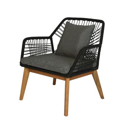 Seville Loungechair 72x74x80 cm zwart - afbeelding 1