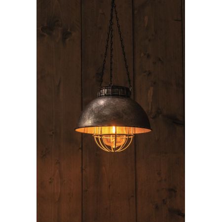 Solar Lamp Antiek Zilver Met Retro Lamp