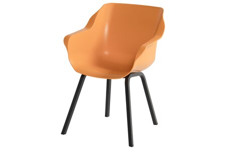 Sophie Element Armchair indian orange carbon black