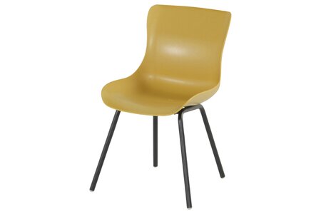 Sophie Rondo Dining Chair curry yellow carbon black