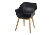 Sophie Teak Armchair carbon black natural teak