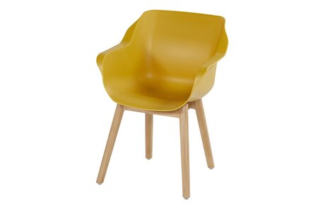 Sophie Teak Armchair curry yellow natural teak