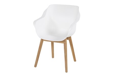 Sophie Teak Armchair royal white natural teak