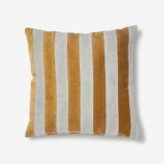 striped cushion velvet grey/gold (50x50) - afbeelding 1