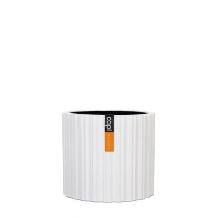 Vaas cylinder I Stripes 12x12x11 white