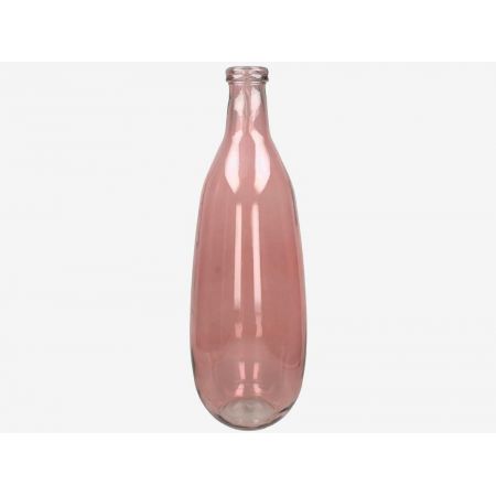 Vaas recycled glas roze 25x25x75cm