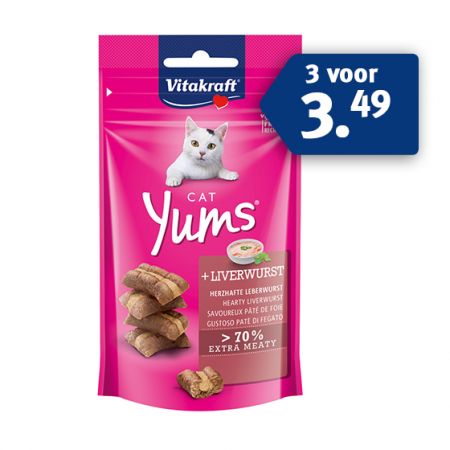 Vitakraft Cat Yums leverworst, kat, 40 gr