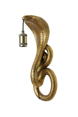 Wandlamp SNAKE Antiek Brons - 18,5 x 18 x 52 cm