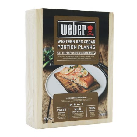 Weber® Cederhouten portie rookplank - 4 stuks - afbeelding 2