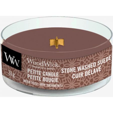 WoodWick Stone Washed Suede Petite Candle